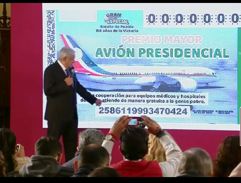 AVIÓN PRESIDENCIAL SERÁ EL PREMIO MAYOR