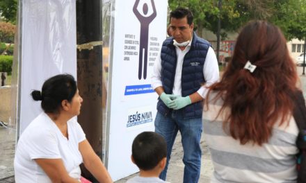 PONEN DIPUTADOS DEL PAN CABINA DE SANITIZACIÓN