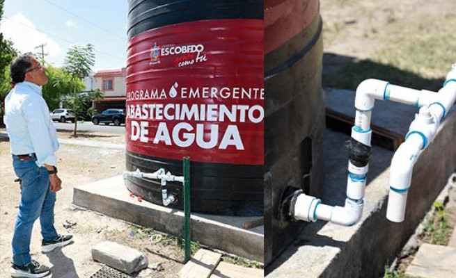 REPROCHA ESCOBEDO VANDALISMO EN TINACOS QUE SURTEN DE AGUA A LA CIUDADANÍA