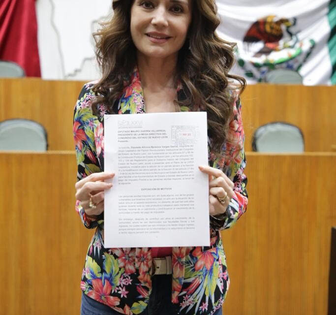 PRESENTA ALHINNA VARGAS INICIATIVA PARA EXENTAR EL IMPUESTO PREDIAL A ADULTOS MAYORES