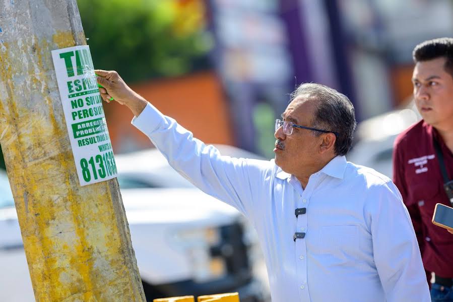 ESCOBEDO APLICA CERO TOLERANCIA A PUBLICIDAD EN POSTES