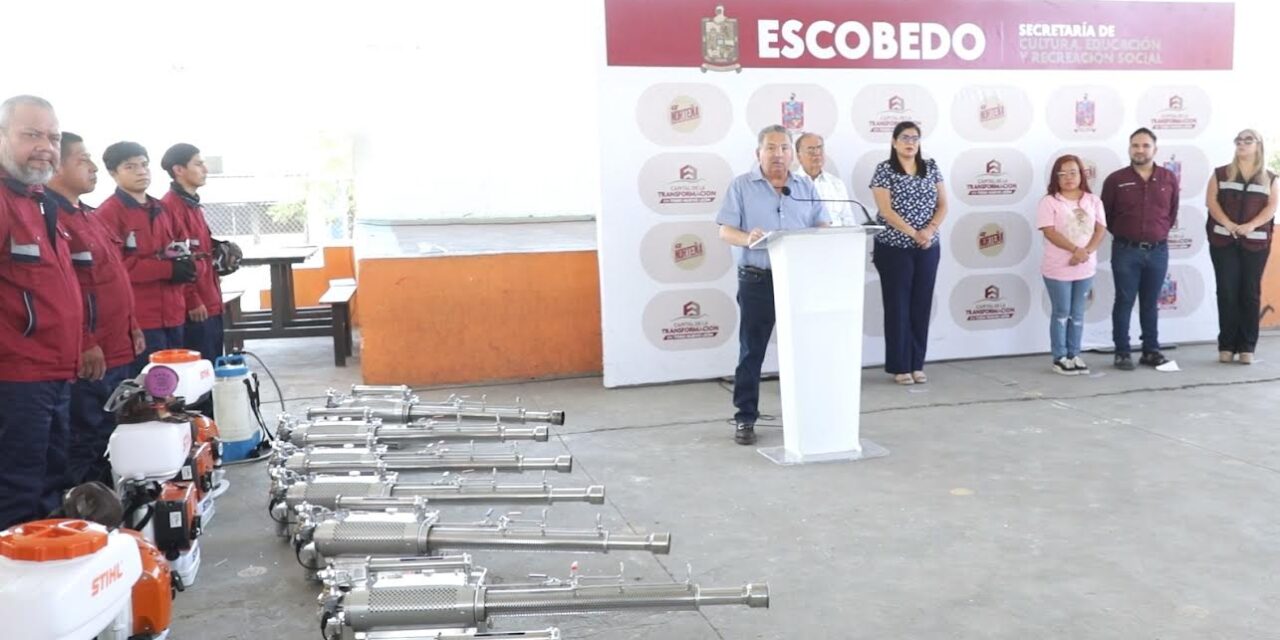 ESCOBEDO INICIA PROGRAMA DE LIMPIEZA,DESHIERBE Y FUMIGACIÓN EN ESCUELAS